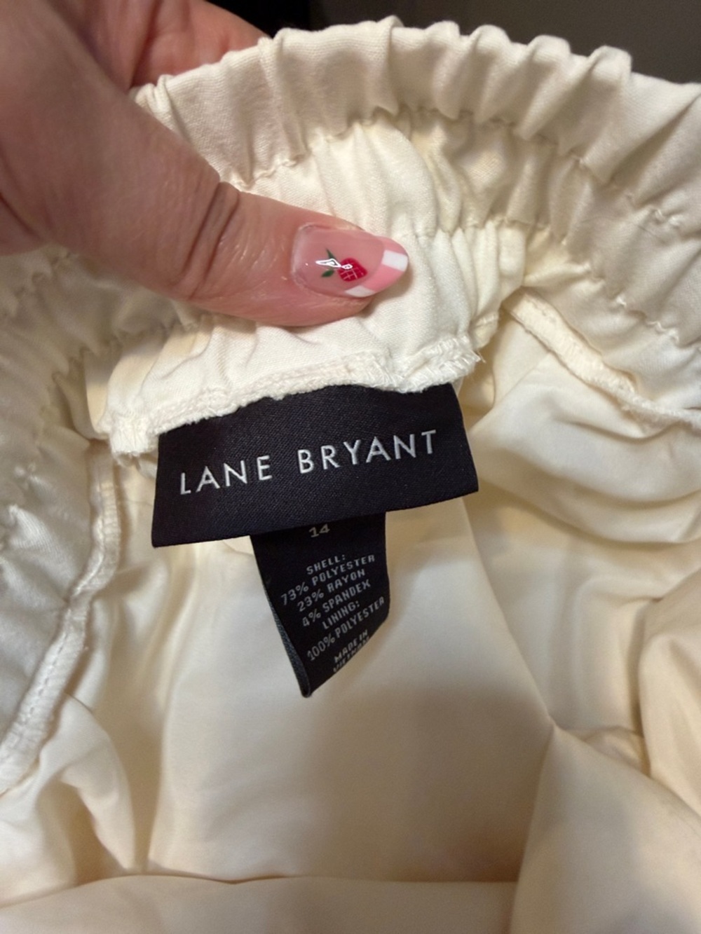 Lane Bryant wide leg dress pants—bundle. Red pair and white pair - Picture 6 of 9